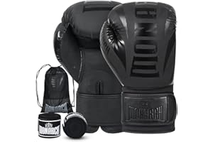 MACS Boxing Gloves Men Women with Hand Wraps for Boxing, Muay thai, kickboxing, Punching Bag Workout traing and Sparing Gear Complete Boxing Kit, Size 8-16 OZ