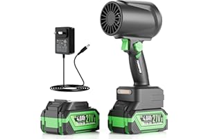 Cordless Leaf Blower for Car Drying, 1300g Thrust Handheld Electric Blower with LED Light, Infinite Variable Speed, 4.0Ah Det