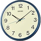 SEIKO QHA019LLH Wall Clock, Blue/White, 12 Inches