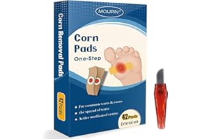 42 Pc Corn Pads,MQUPIN Wart Pad,High Efficacy Corn Plaster with Hole, Corn Pain Pads for Foot Care,Corns,Calluses,Wart