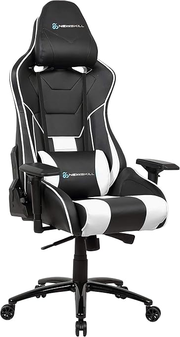 Newskill Kuraokami - Silla Gaming Profesional (Inclinación y Altura Regulable, reposabrazos Ajustable, reclinable 180º), Color Blanca