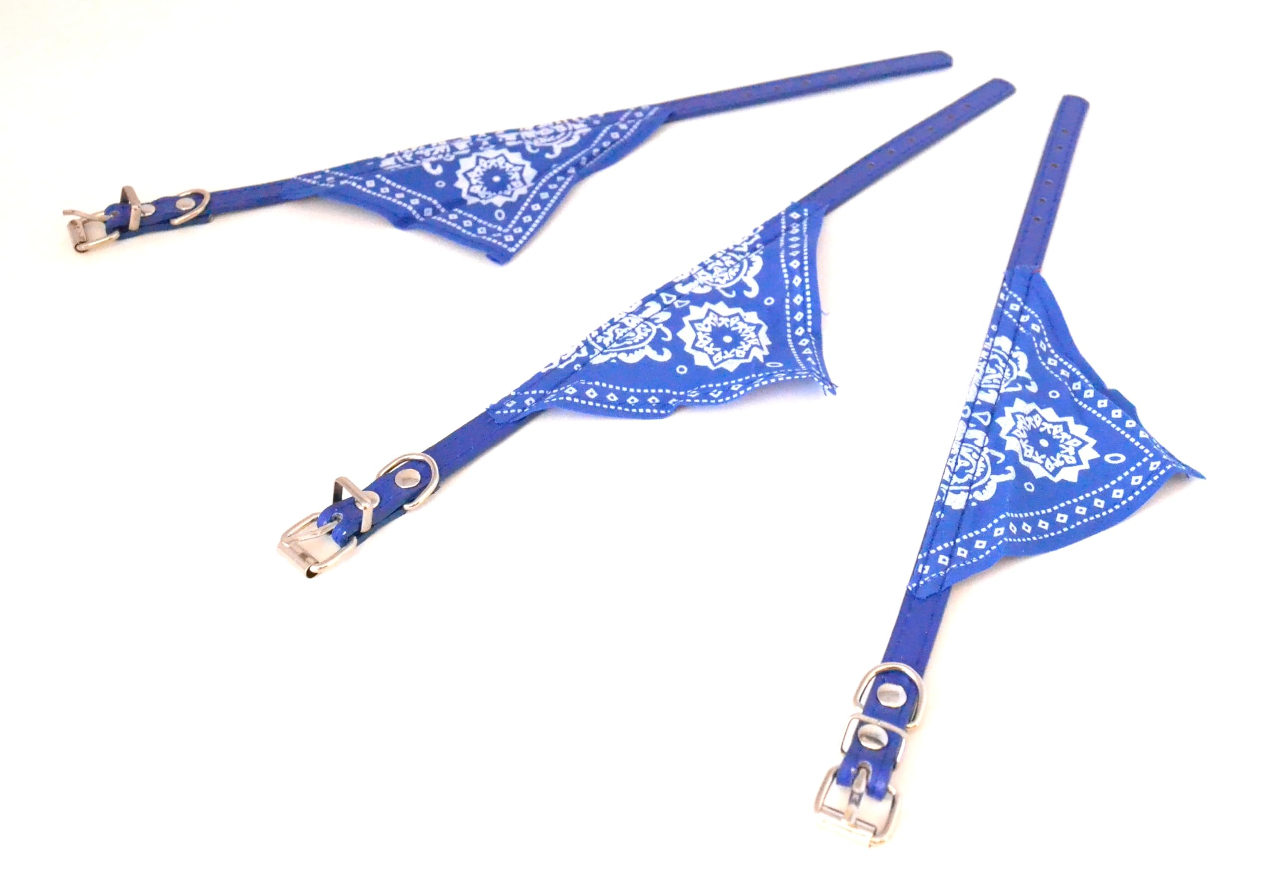 3 x Pet Collars for Dogs and Cats Bow Tie Bib Leash for Small Animals Circumference 22-27cm Diameter 9-7cm