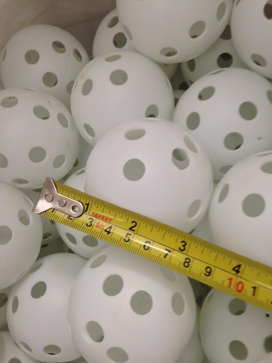 floor balls 24 x large 7cm white Airflow hollow Plastic tennis Practice