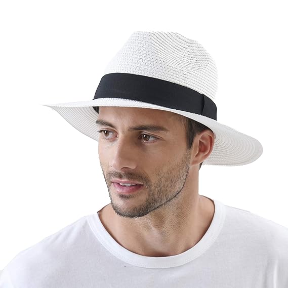 black and white panama hat