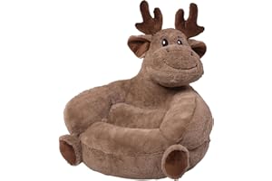 Trend Lab Moose Toddler Chair - Plush Pillow Kids Chair, Comfy Animal Chair for Toddlers 1-3 Years Old, 21x19x19 Inches - Baby Chair, Soft Toddler Lounge Chair, Kids Bean Bag Chair Alternative
