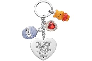 Melix Home Pooh Bear Stuff Keychains Inspirational Gifts Friendship Gift Pooh Bear Keychain