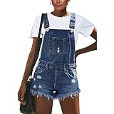 Juniors Cute Denim Overall Shorts 