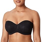 AISILIN Women's Strapless Bra for Big Bust Minimizer Unlined Underwire Plus Size Lace Bandeau