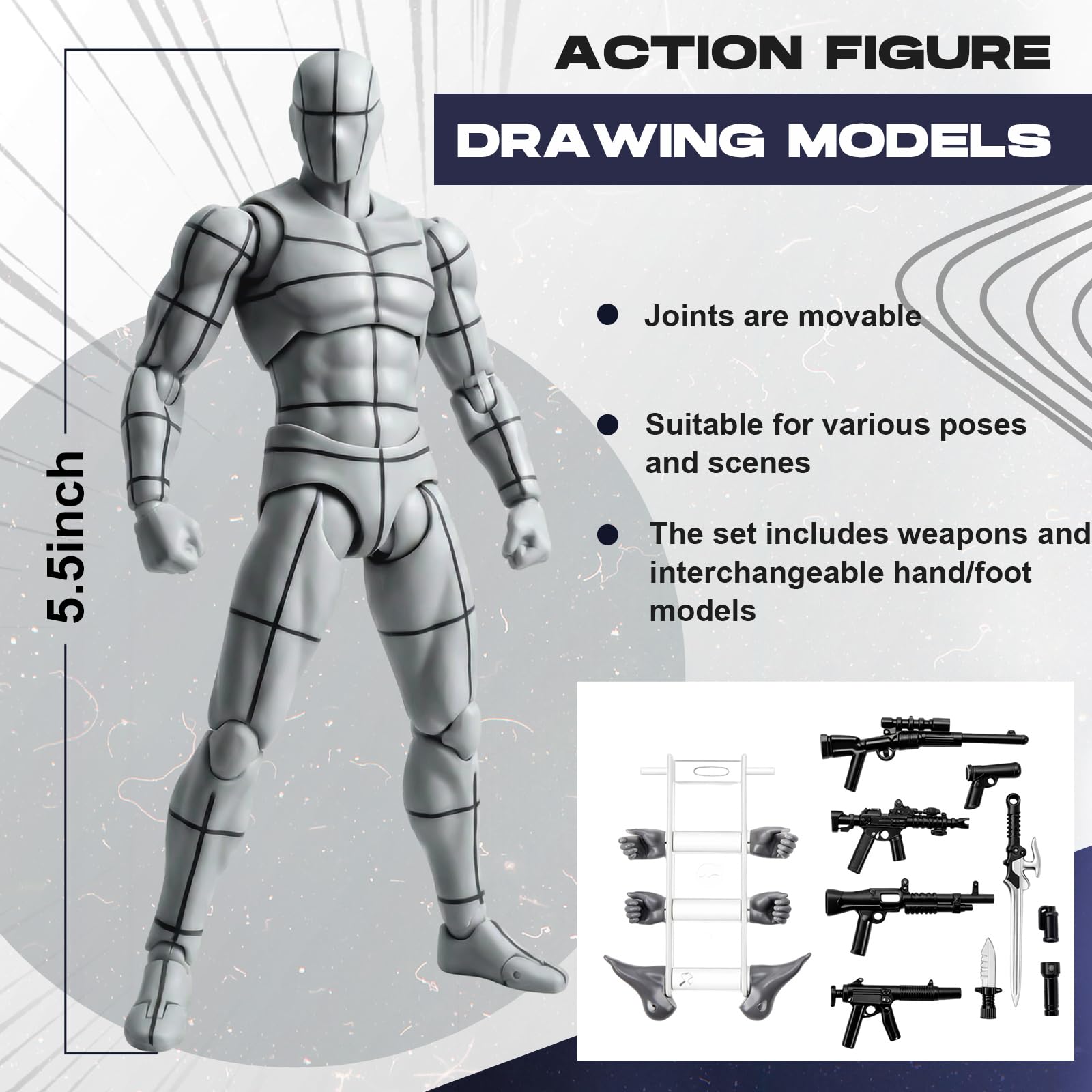 Condition photo showing New/Like New for ceenna body set, action figure wireframe adjustable articulated drawing model manikin art mannequin