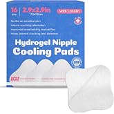 16CT Hydrogel Nipple Pads for Breastfeeding with Lanolin - Cooling Sore Nipple Gel Soothing Pads - Breast Feeding Essentials for Moms by Livaclean Health
