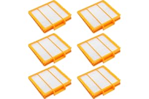 ZUDKSUY 6 Pack HEPA Vacuum Filters, Replacement for Shark RV2820YE, AV2800ZE, AV2810YS, AV2501AE, RV2502AE, AV2501S Robot Vac