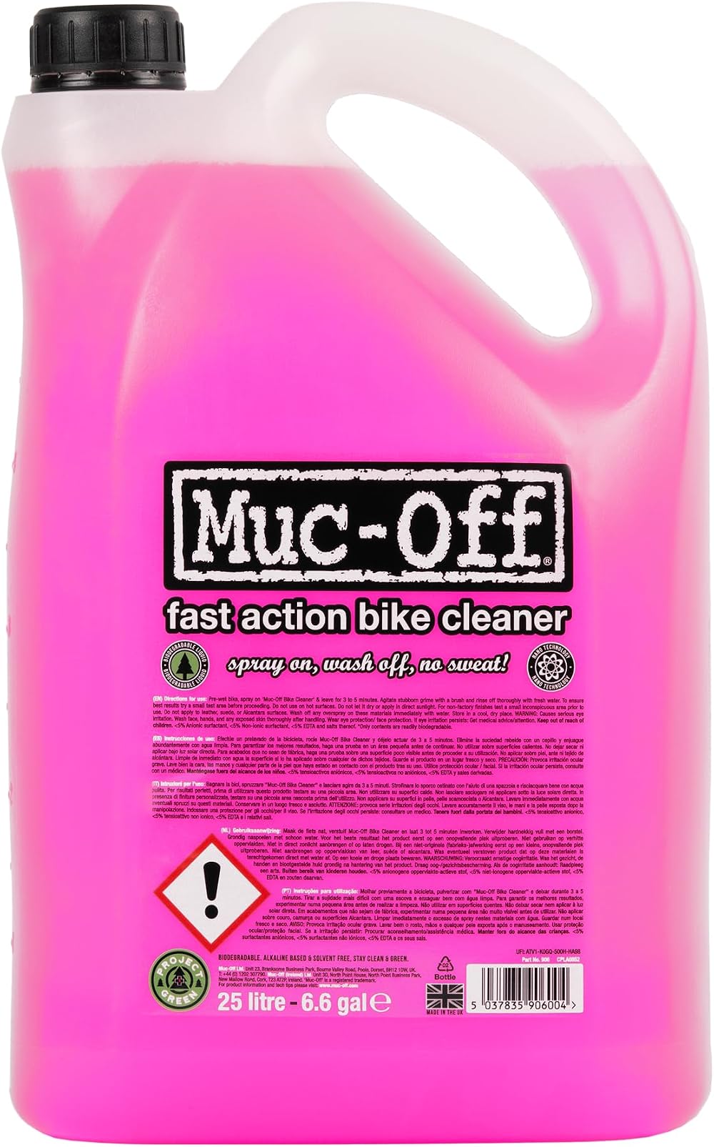 Muc-Off Nano Tech Bike Cleaner 5L Biodegradable Solvent-Free Safe on Carbon
