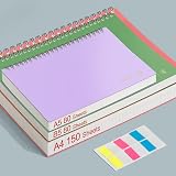 EMSHOI A4 Notebook 300 Pages 100gsm Lined Wirebound Waterproof Cover Orange view 7