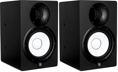 YAMAHA HS7I Studio Monitor with Mounting Points and Screws, Black, 6.5" (Pack of 2)