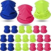 Handepo 20 Pcs Winter Fleece Neck Warmer Gaiter Bulk Windproof Scarf Mask Cover with Drawstring for Men Women Homeless