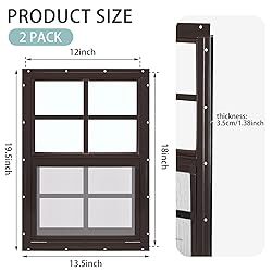 Tandefio 2 Pcs 12'' x 18'' Brown Flush Mount Shed