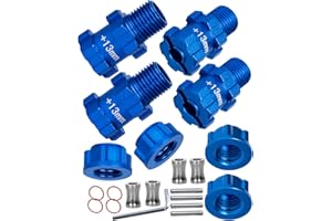 RCHuiWow RC 13MM Extended Wheel Hub Drive 14MM to 17MM w/Anti-dust Cap Nuts 17MM Upgrades Part for 1/10 Senton/Granite/New Big Rock/Vorteks/Infraction 3S,Senton/Granite Mega550,Navy Blue