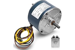 REEPLAR Condenser Fan Motor 5KCP39EGS070S,1/4 HP, 1100 RPM, 48 Frame,208-230V Condenser Fan Motor Replacement Compatible with ac GE3905, 5KCP39EGY823S, HC39GE237, 6DLL0