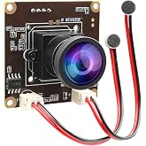 ELP 5MP USB Camera Module with Dual Microphone for Computer &amp; Laser Engraver - 1944P USB Security Camera for Raspberry Pi (120 Low Distortion Lens)