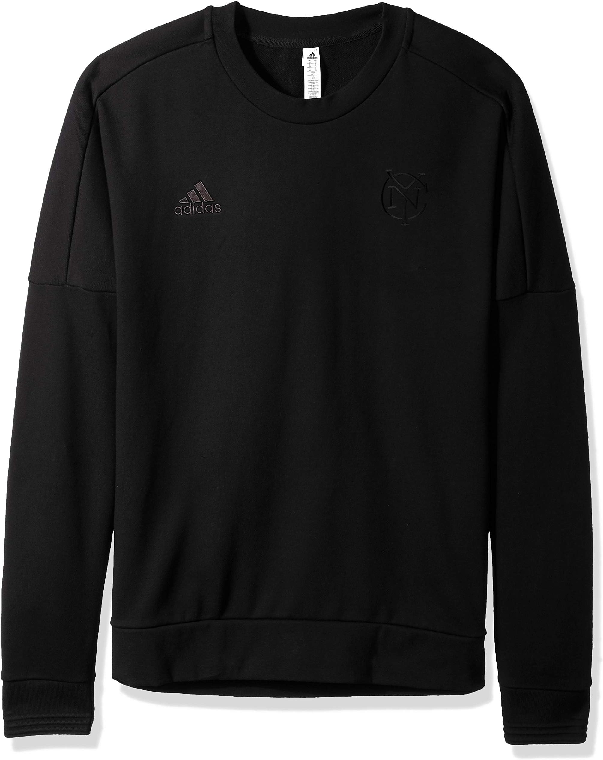 adidas New York City FC MLS Men's 2018 Culture Wear Black Tonal Tango Crew Fleece