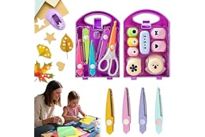 Creative Kids DIY Puncher Craft Set, 2026 New Craft Scissors and Hole Punch Set, Hole Punch for Kids, Shape Cutters for Craft