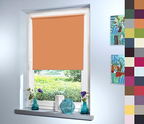 Verdunkelungsrollo nach Maß, hochqualitative Wertarbeit, mit Aluminium Aufhängung, alle Größen, Rollo nach Maß, blickdicht, f