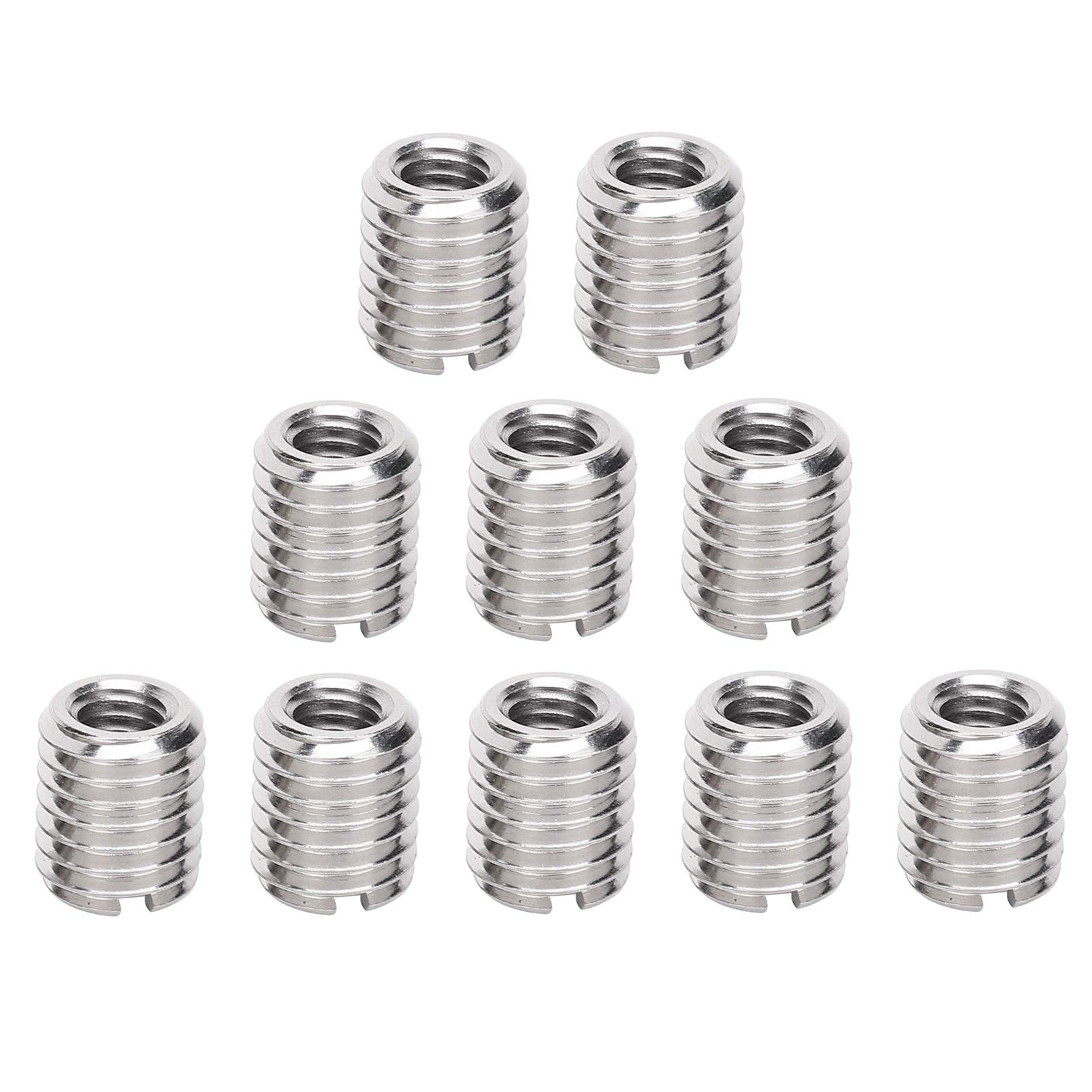 10 Pcs Insert Nut Reducing Repairing M6 x 1.0 Female and M10 x 1.5 Male Thread Extension Tool M6 To M10 Thread Adapter Thread Conversion Socket Fastener Accessory