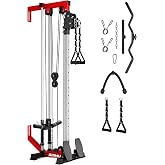 Goimu Wall Mount Cable Station, WM1 Cable Crossover Machine with 17 Positions, High and Low Cable Crossover Machine with Removable Footplate for Garage Home Gym