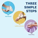 Scrubzz Disposable No Rinse Bathing Wipes Lavender 25 Pack 2-Pack view 3
