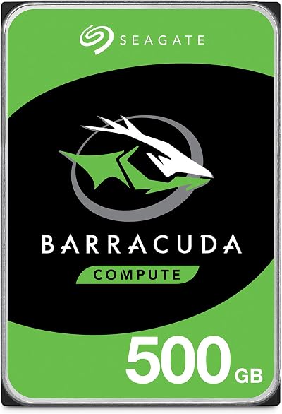 Seagate BarraCuda 500 GB Internal 2.5 Inch SATA 6 Gb/s 5400 RPM HDD