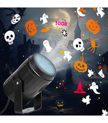 Halloween Projector Lights Outdoor/Indoor - LED Holiday Light Show With Rotating Patterns | Waterproof Halloween Decorations Projector