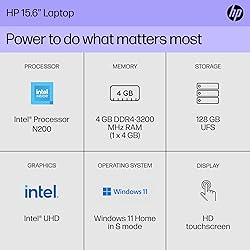 HP 15 Laptop, HD Touchscreen, Intel Processor