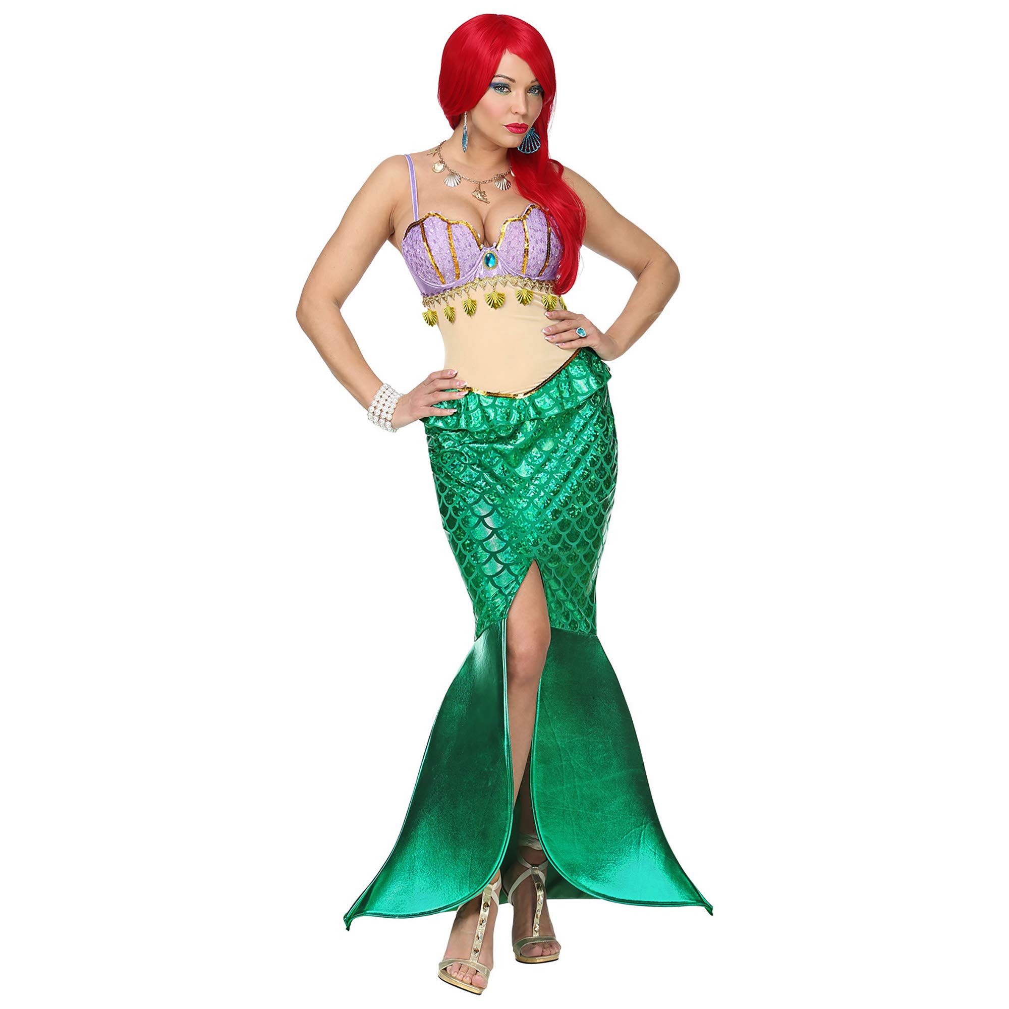 Widmann 48262 Women's Mermaid and Poseidon Costume Multicoloured
