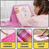 Artworx 208pc Kids Art Set Case Easel Pens Pencils Pastels Paints Drawing Gift view 4