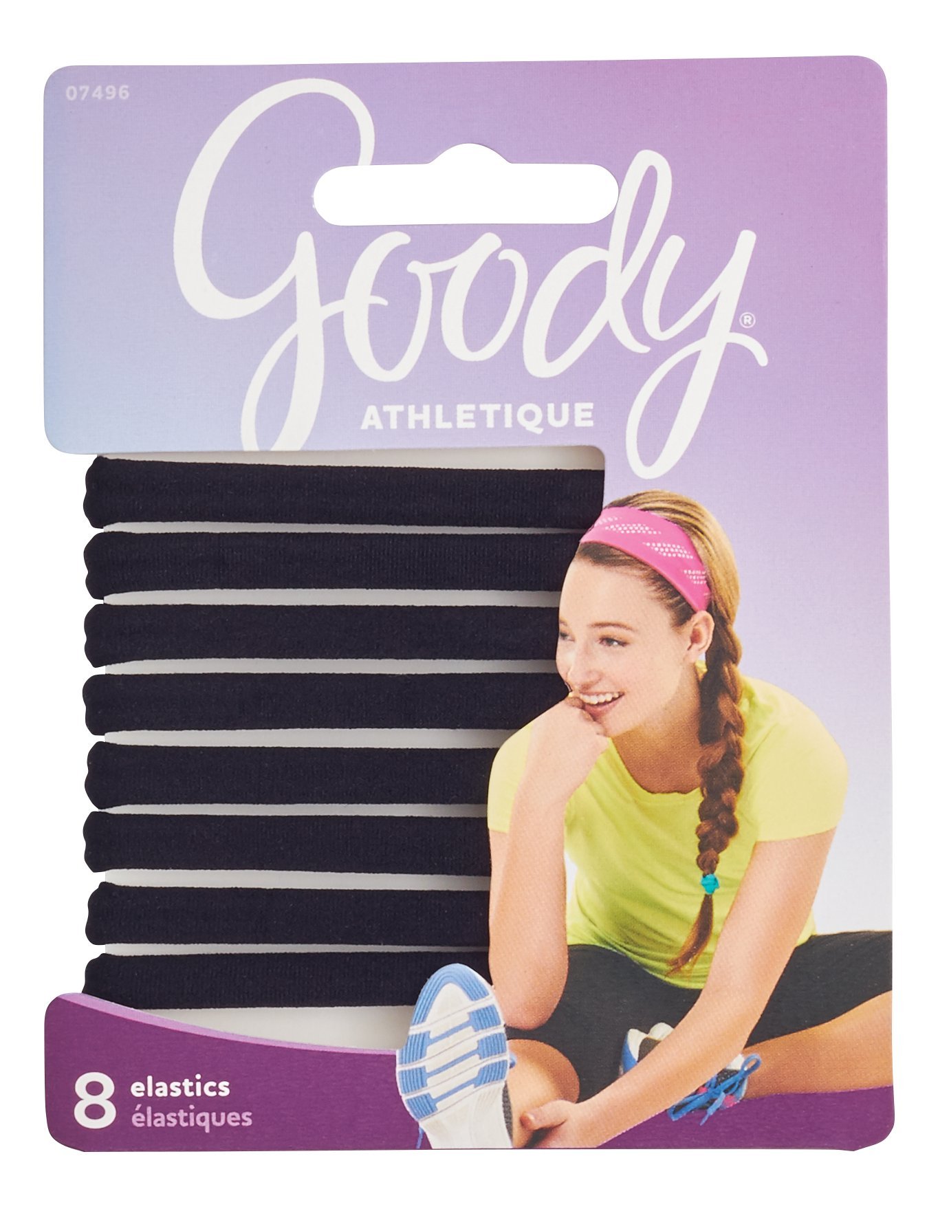 Goody Women S Black Athletique Sweat Stretch Elastics 8 Ct