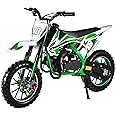 feneihe 50cc Dirt Bike,2-Stroke Kid Dirt Bike,Dirt Bikes for Kids 8-14,Off Road Gas Power Mini Pocket Motorcycle with Front Rear Disc Brakes,Mini Dirt Scooter Bike with Speeds up to 40 MPH Green 1