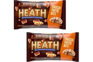 Heath English Toffee Bits Baking Chips - Pack of 2 - Smiling Sweets - Delicious Additions to Any Treat - Great for Sharing with Friends and Family - Tasty Bits