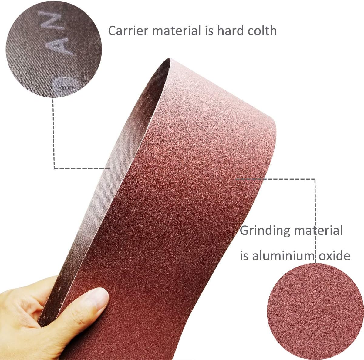 M-jump 12 Pcs 4 x 36 Inch Aluminum Oxide Sanding Belt - - 