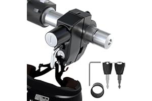 JAGASOL Motorcycle Helmet Lock Anti-Theft, Tamper-Proof Security Helmet Lock with 2 Keys, Helmet Aaccessories for 22mm Handlebar Tubing, Multifunctional Hanging Storage Hook for Scooter Bike