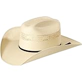 Justin Ivory Straw Cowboy Hat - Men's Western Cutter