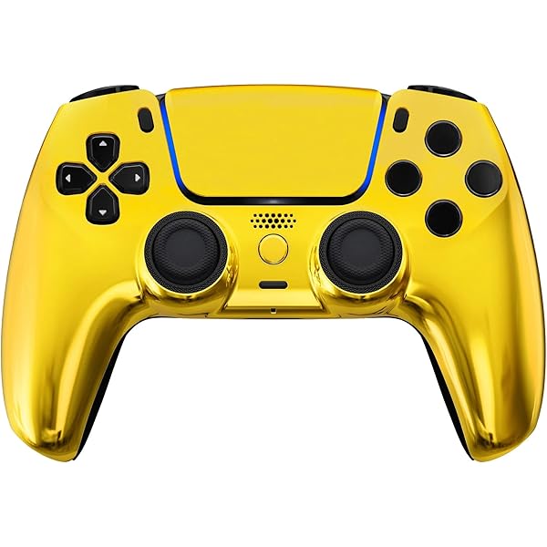 ps5コントローラー　メタルローズゴールドandホワイト Custom PS5 Controller White with Gold Buttons - GameTraderZero