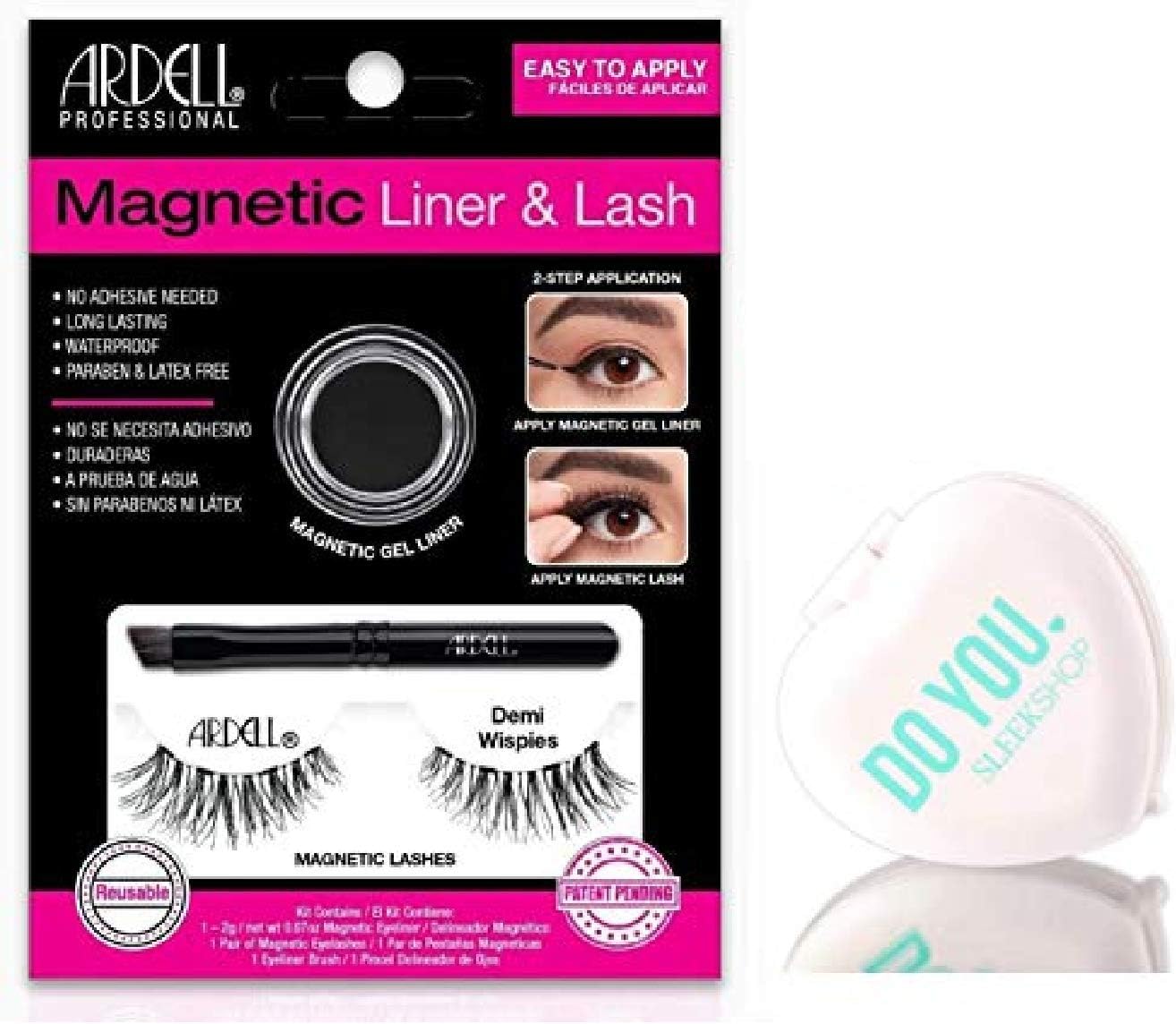 Ardell Professional Magnetic Lashes (with Sleek Compact Mirror) (Lash & Liner Set - Demi Wispies)