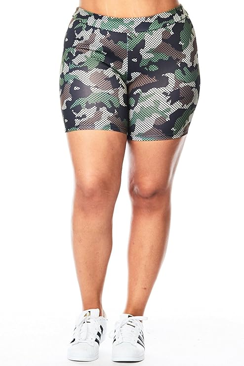 camo spandex shorts womens