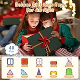 Xekel 40PCS Magnetic Tiles STEM Educational Building Blocks for Kids 3+ view 4