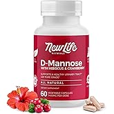 NewLife Naturals D-Mannose Capsules | w/Cranberry and Hibiscus Extracts | Natural Urinary Tract Health Supplement | 1400mg Pu