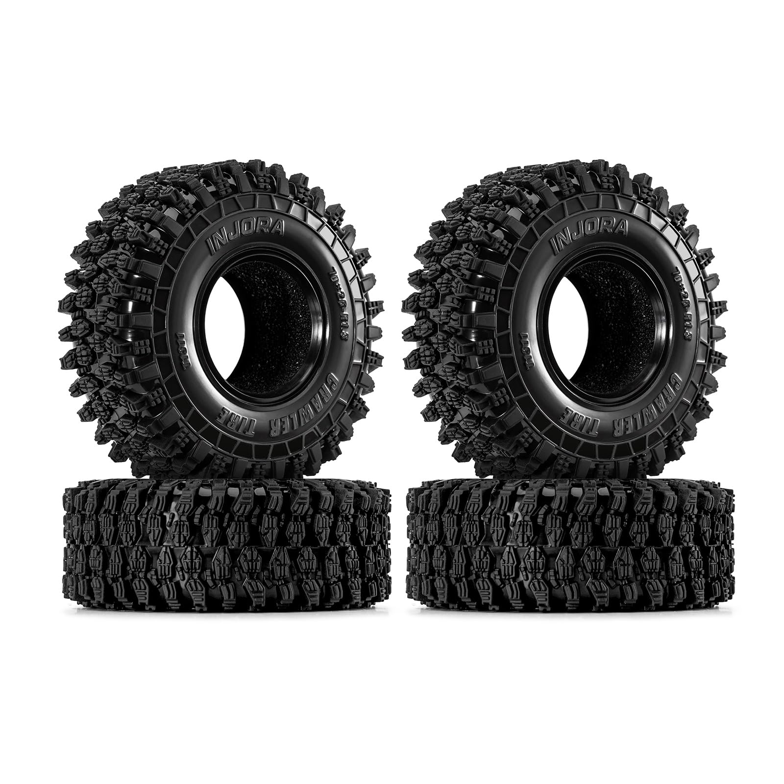 INJORA 1.3" Crawler Tires 70 * 26mm S5 for 1/18 1/24 TRX4M SCX24 RC Crawlers (T1311)