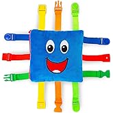 Buckle Toys - Boomer Square - Learning Activity Toddler Plane Travel Essential Toy - Develop Motor Skills and Problem Solving
