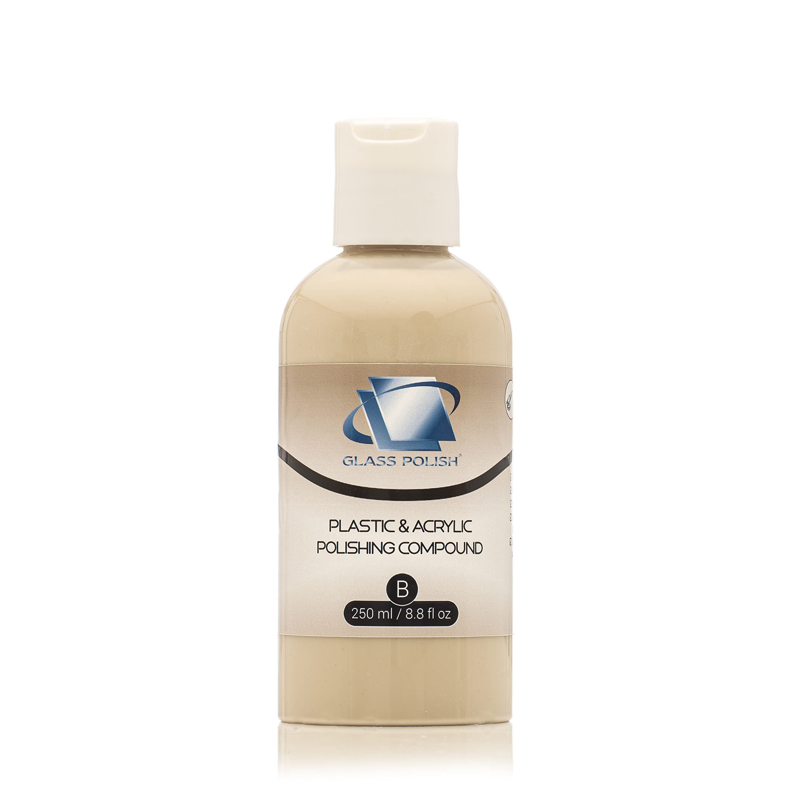 Glass Polish 8.8oz (250ml) Plastic and Acrylic Polishing Compound - Micro polish with high glossy finish - GP14019