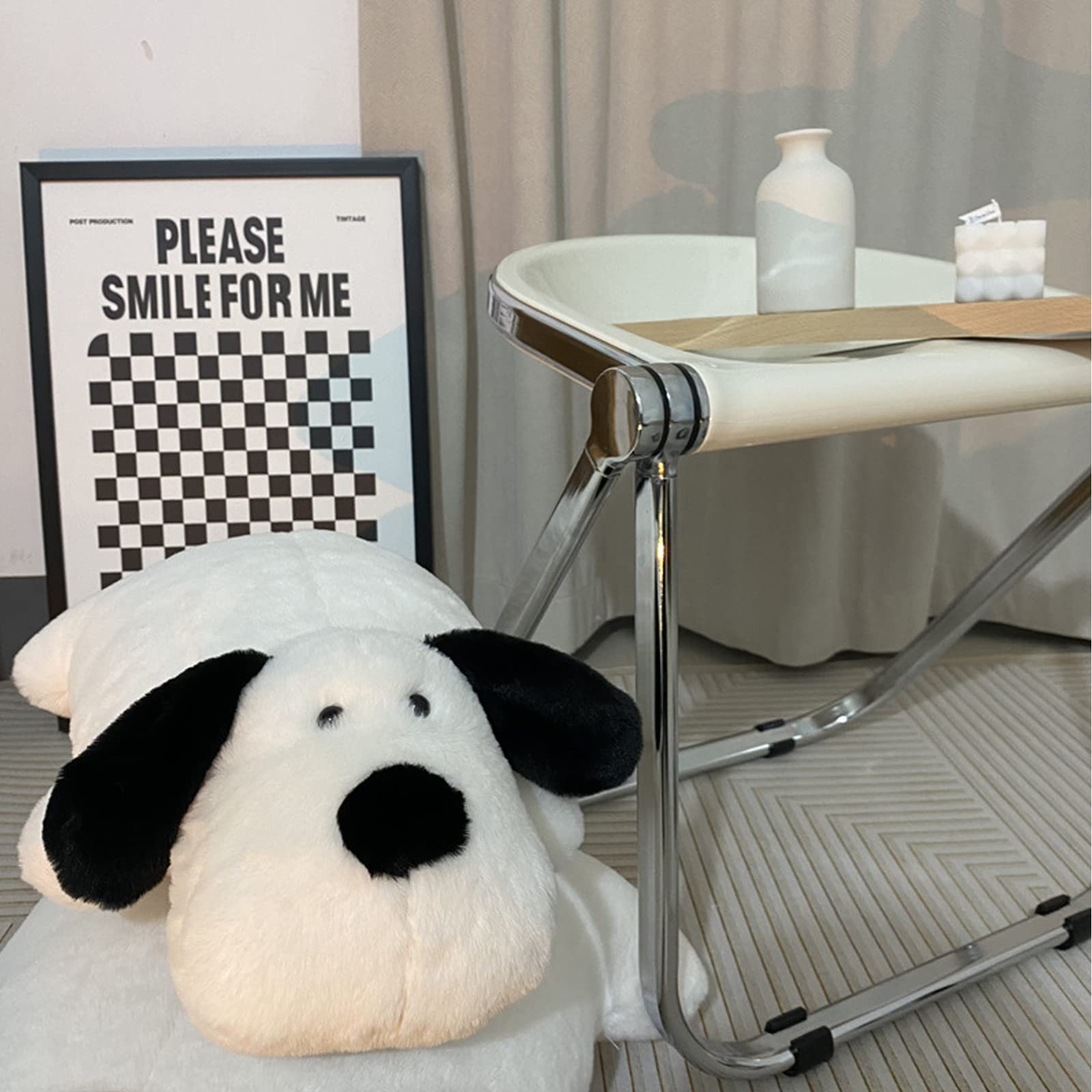 SEAHOME Puppy Plush Toy, Sleeping Dog Hugging Pillow Stuffed Animals Plush Soft Toy, Buddy Behavioral Aid Pillow Puppy Plush CushionGirls Boys & Pets(70cm), White (ONKAHJ09YRLMZCHWX42Y16BN)