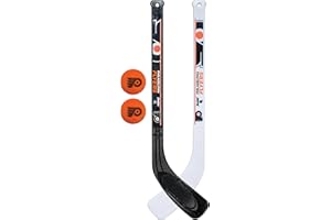 Franklin Sports NHL Mini Hockey Stick Set - NHL Team Knee Hockey Stick and Ball Set - Two Player Stick Set - Great Toy for Kids